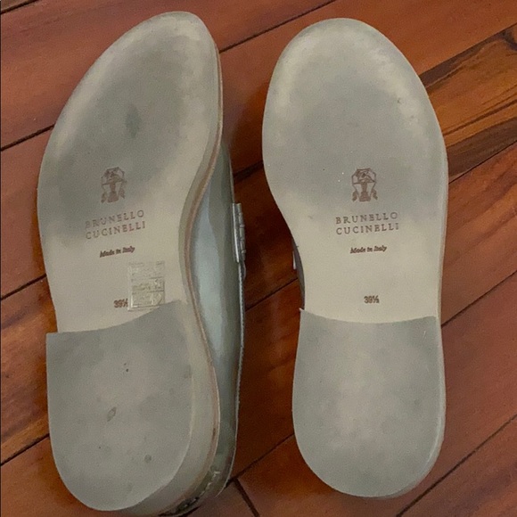 Brunello Cucinelli patent light olive green loafer - Picture 4 of 5